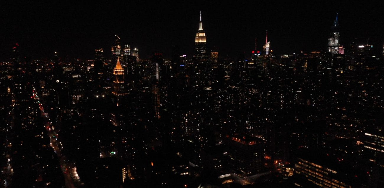 City skyline at night